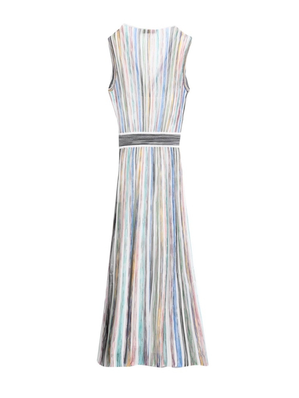 NWT New Missoni Stripped V-Neck MIDI Dress Size 40 - Picture 6 of 11